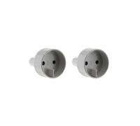 Zenitech - Lot de 2 adaptateurs voyage UE/USA - Blanc Blanc