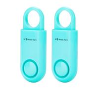 Lot de 2 Alarmes de Sécurité Personnelle 130 DB avec Batterie Remplaçable | Sirène SOS Forte pour Femmes, Étudiantes et Enfants | Alarme Randonnée, Camping et Anti-Ours. Aqua