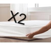 Lot de 2- Alése - Protège-Matelas 140x190 cm- 2 Personnes - Coton - Imperméable & Respirant, Bonnet 30cm, Confort et Protection Maximale Anti-Acariens