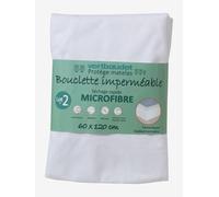 Lot de 2 alèses microfibre ultra absorbantes blanc 90X190