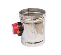 Lot de 2 amortisseurs de conduit motorisés, contrôle du flux d'air CVC, vanne anti-retour en acier inoxydable 24 V AC avec joint en silicone, fonctionnement silencieux pour systèmes de ventilation