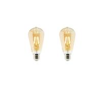 Zenitech - Lot de 2 ampoules déco filament LED ambrée 4W E27 - Elexity Ambrée