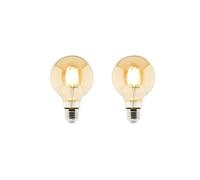 Zenitech - Lot de 2 ampoules déco filament LED ambrée 6W E27 - Elexity Ambrée