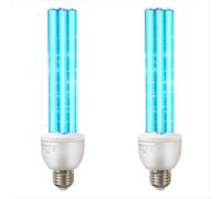 Lot de 2 ampoules germicides UV, lampe UVC de remplacement 25 W, culot E26, 110 V, pour la désinfection des chambres et sous-sols.