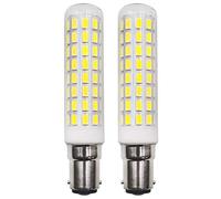 Lot de 2 ampoules halogènes B15D - 7,5 W - Remplace 70 W 75 W 100 W 120 W - B15D - CA 100 à 265 V - En verre transparent - Pas de scintillement - Blanc froid - 6000 K - Intensité non variable