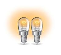 Lot de 2 ampoules incandescentes Four, culot E14, 80 Lumens, équivalence 15W, 2200 Kelvins,