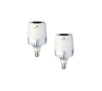 - Lot de 2 ampoules LED E14 Bluetooth + enceinte avec télécommande