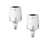 Chacon - Lot de 2 ampoules LED E14 Bluetooth + enceinte avec télécommande