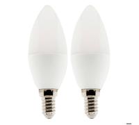 Zenitech Lot de 2 ampoules LED flamme 5,2W E14 470lm 2700K - Blanc chaud