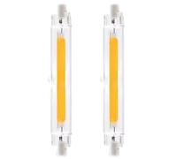 Lot de 2 ampoules LED R7S 118 mm, 30 W à intensité variable, remplacement pour ampoule halogène, blanc chaud 3000 K, angle de faisceau 360°, 110 V remplacement pour ampoules halogènes