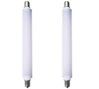 Lot de 2 ampoules LED S15s 4 W 221 mm Blanc chaud 3000 K 40 W S15s Ampoule tubulaire T25 221 mm pour lampe de rasage de salle de bain (non dimmable)