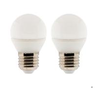 Lot de 2 ampoules LED sphériques 5 2W E27 470lm 2700K - Zenitech