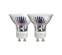 Lot de 2 ampoules SMD LED, culot GU10, 520 Lumens, équivalence 75W, 4000 Kelvins, Blanc neutre