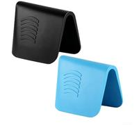 Lot de 2 applicateurs de joints pour carrelage, outil de calfeutrage en caoutchouc pour une finition lisse, outil manuel ergonomique pour sceller les espaces et les coins (bleu et noir)