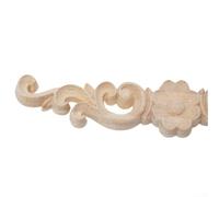 Lot de 2 appliques de sculpture sur bois pour décoration d'intérieur avec motifs classiques détaillés pour projets d'artisanat (27 x 4 cm)