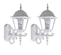 Lot de 2 appliques murales ALU, lampes, éclairage extérieur, lanternes dans un ensemble comprenant des ampoules LED