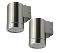 Lot de 2 appliques murales d'extérieur façade télécommande down spots dimmable dans un ensemble comprenant des lampes LED RGB