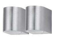Lot de 2 appliques murales d'extérieur télécommande variateur de lumière de balcon dans un ensemble comprenant des ampoules LED RVB