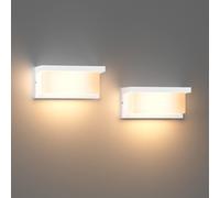Lot de 2 appliques murales extérieures blanches, culot E27, indice de protection IP65, 60W