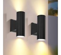 Lot de 2 appliques murales extérieures, culot GU10, aluminium, IP65, étanches