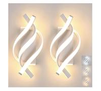 Lot de 2 Appliques Murales LED Spirale en Aluminium, Lampes Murales Décoratives Modernes avec 3 Températures de Couleur