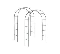 Lot de 2 Arches de jardin à roses en Acier Résistant aux intempéries vert