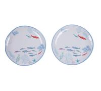 Amadeus Assiettes Isao Mélamine 27 cm Lot de 2 Bleu