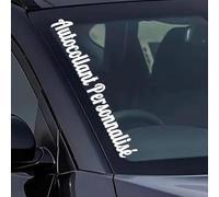 Lot de 2 Autocollant Voiture Personnalisé - Texte à Personnaliser, Sticker Vinyle Étanche pour Pare-chocs, Fenêtre, Moto, Ordinateur - Résistant aux Intempéries