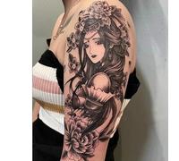 Lot De 2 Autocollants De Tatouage Temporaire À Base De Plantes, Faux Jus De Geisha Pour Le Haut Du Bras, Pour Femme Et Homme, Semi-Permanent, Non Réfléchissant, Étanche, Durée De 2 Semaines