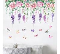 Lot de 2 autocollants muraux en PVC faciles à appliquer et amovibles en vinyle pour chambre à coucher, salon, bureau, crèche, salle de jeux (C)