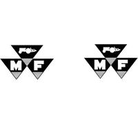Lot de 2 autocollants tracteur 14 x 6 cm - Résistant aux intempéries et aux UV - Convient pour Massey Ferguson, Trecker, Bulldogs et moissonneuse-batteuses - Autocollants durables pour machines
