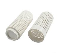 Lot de 2 bacs à compost en PVC robuste pour jardin, composteur peu encombrant avec couvercle vissé et aération, 30,5 x 15,2 x 15,2 cm, blanc, idéal pour les petites surfaces et les parterres surélevés