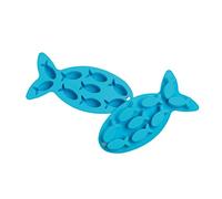 Lot de 2 bacs à glaçons en forme de poisson en silicone