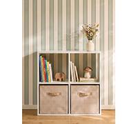 Lot de 2 bacs de rangement en coton moka TU