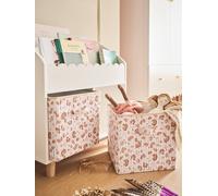 Lot de 2 bacs de rangement imprimé Fleurs Indienne Folk rose imprimé TU
