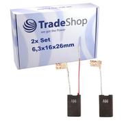 Lot de 2 balais de charbon Trade-Shop - 6,3 x 16 x 26 mm - Compatible avec marteau perforateur Bosch GBH 12-52 D, GBH 12-52 DV - Remplace 1607000C3Z 1.607.000.C3Z