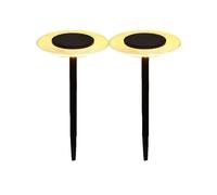 Lumisky Balises solaires à piquer UFO – LED blanc chaud – H35 cm – Lot de 2