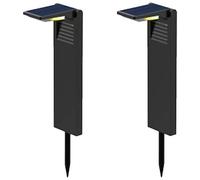 Lot De 2 Balises Solaires À Planter Led Blanc Froid 2x Ostry H41cm