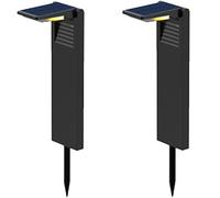 Lot de 2 balises solaires à planter LED blanc froid OSTRY H41cm Lumière Extérieur, Eclairage Solaire pour Jardin Chemin