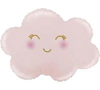 Lot de 2 ballons en aluminium Motif nuage rose 55 cm