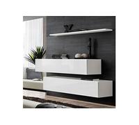 Lot de 2 Bancs Muraux & Étagère Switch SBII 130cm Blanc