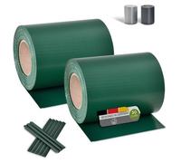 Lot de 2 bandes brise-vue PVC vertes - Occultation pour clôture, jardin, balcon et terrasse