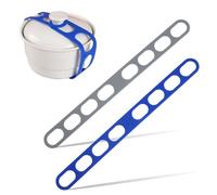 Lot de 2 bandes de fixation pour couvercles de casseroles, résistantes à la chaleur, pour casseroles moyennes et grandes, réutilisables, élastiques