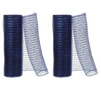 Lot de 2 bandes décoratives en mesh, 25 cm x 10 mètres, bleu marine, en film