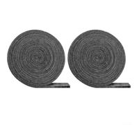 Lot de 2 bandes d'étanchéité autocollantes en feutre résistant à la chaleur pour porte de four - Gris - 4,5 m