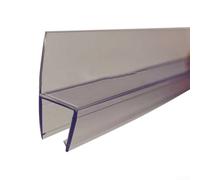 Lot de 2 bandes d'étanchéité transparentes de 50 cm, déflecteur d'eau en caoutchouc pour portes en verre de 6/8/10/12/15 mm, joint de rechange facile à installer (6 mm)