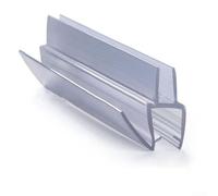 Lot de 2 bandes d'étanchéité transparentes de 50 cm pour porte de douche de 6 mm, 8 mm, 10 mm, 12 mm - Déflecteur d'eau de rechange pour portes en verre et salle de bain - Pas besoin - Facile à