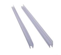 Lot de 2 bandes d'étanchéité transparentes de 50 cm pour portes de 6/8/10/12/15 mm en caoutchouc souple pour intérieur britannique (12 mm)
