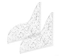 Lot de 2 bandes d'étanchéité transparentes en acrylique pour salle de bain - 21 x 18,5 cm
