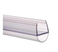 Lot de 2 bandes d'étanchéité transparentes en forme de D pour porte de douche de 6, 8, 10, 12, 15 mm (10 mm)